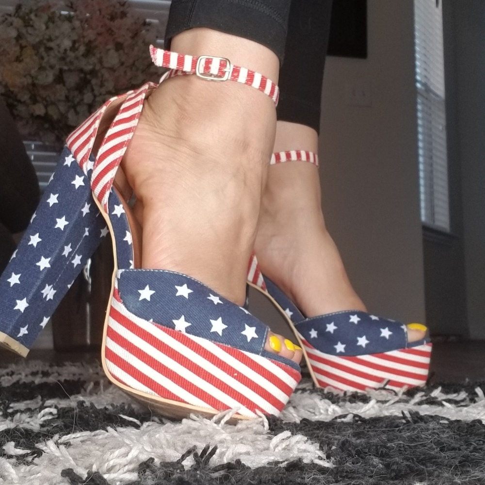 American flag heels